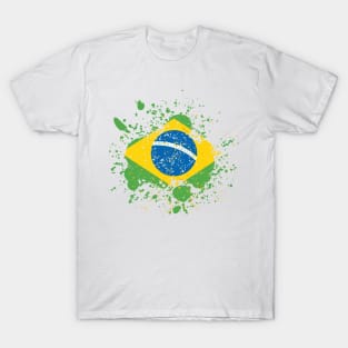 Grunge Brazilian Flag T-Shirt